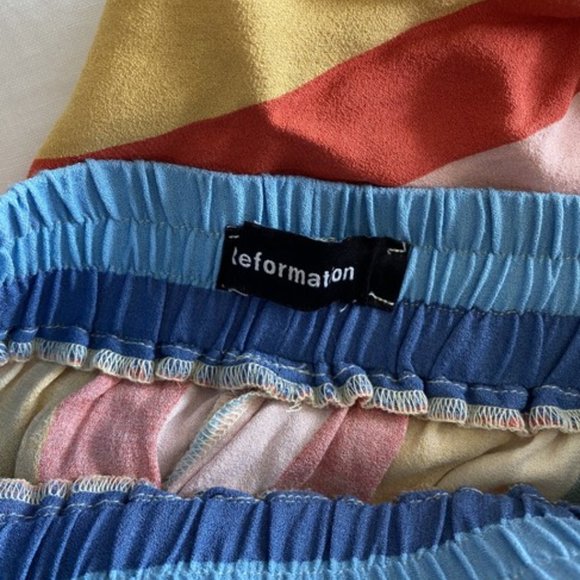 Reformaton Ascher Striped Cropped Pants - Picture 6 of 7